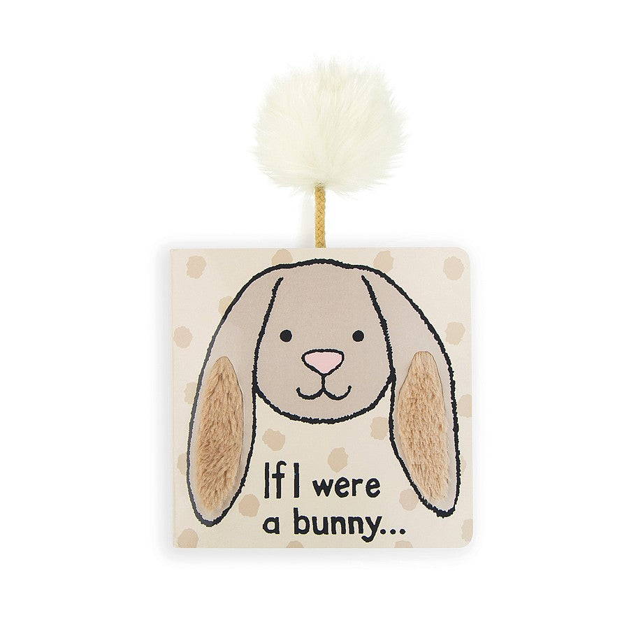 Jellycat If I were a Bunny Board Book and Small Bashful Beige Bunny Plush Set