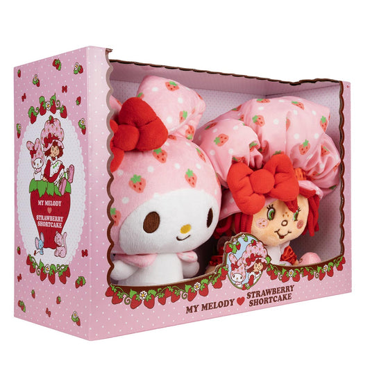 Hello Kitty and Friends 8-Inch Strawberry Shortcake x My Melody Plush 2-Pack