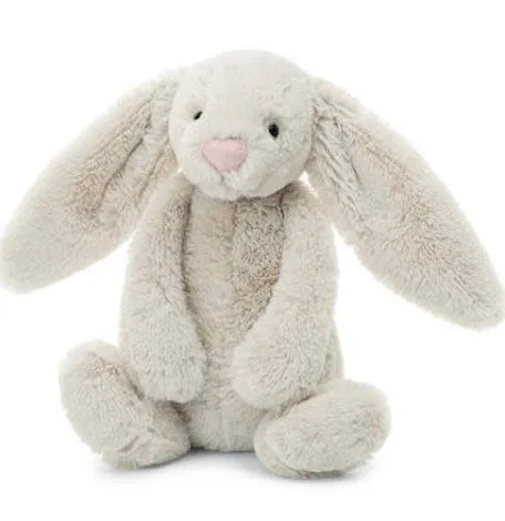 Jellycat Bashful Oatmeal Bunny Small and Who Can I Find Book Set