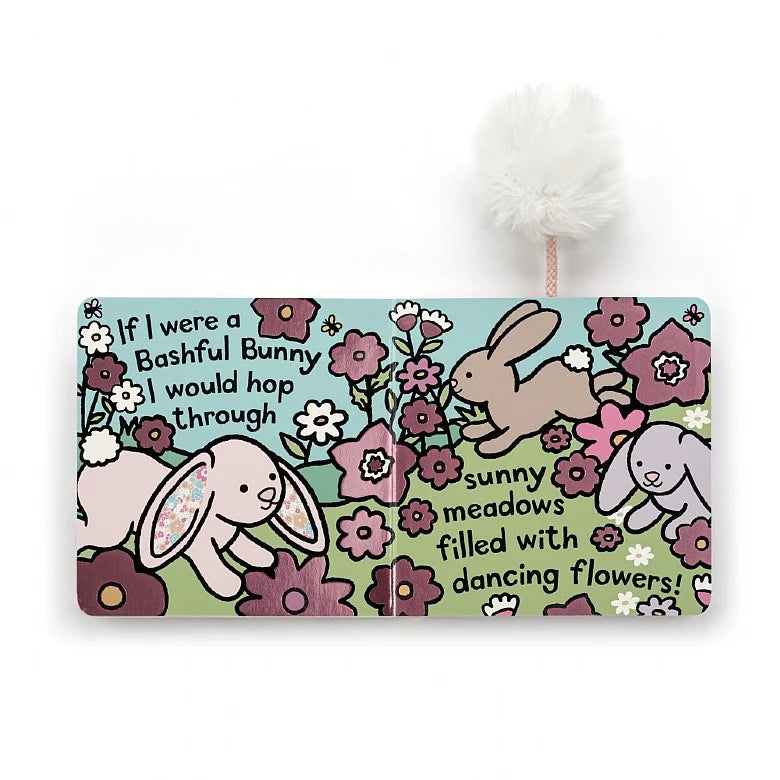 Jellycat If I were a Bunny Board Book and Small Bashful Blush Bunny Plush Set