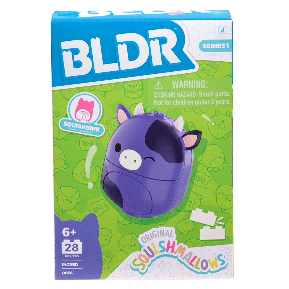 Squishmallows Ingred the Purple Cow Buildable Figure