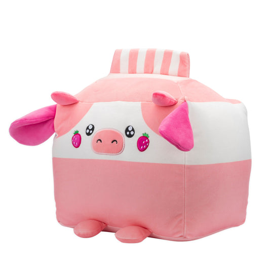 Russ 14-Inch Strawberry Milk Box Cow Plush