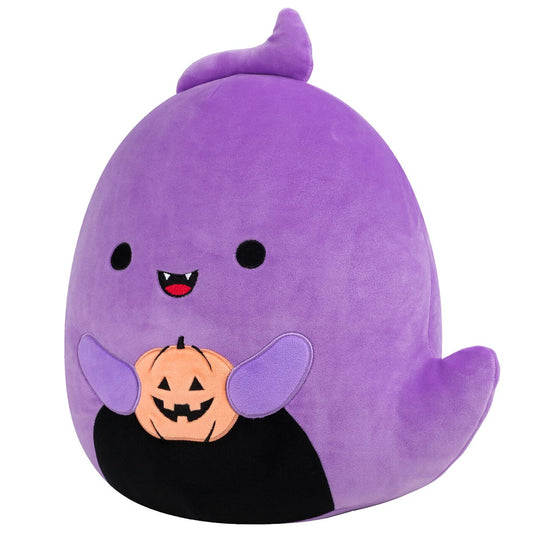 12-Inch Jordon the Purple Ghost Holding Jack O'Lantern