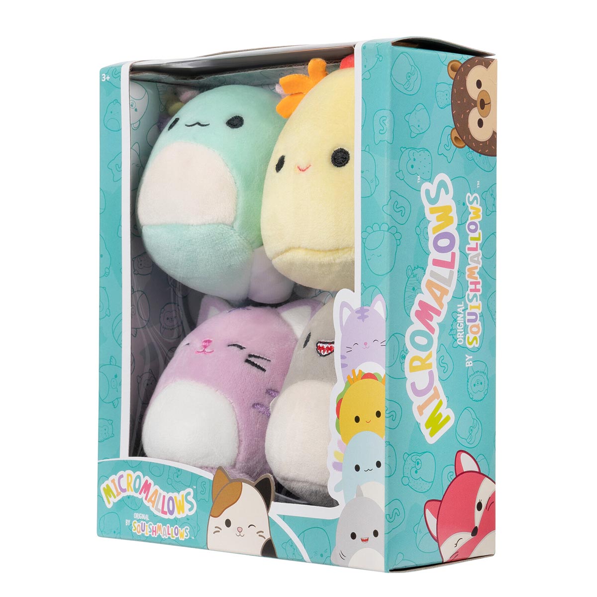 Micromallows 4-Pack - Gordon Shark, Tex Taco, Tabitha Cat, Irina Axolotl