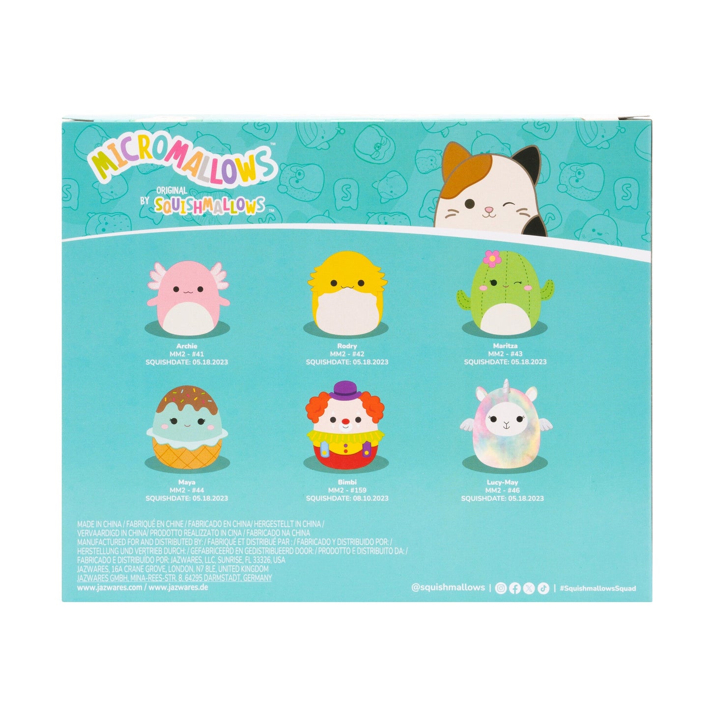 Micromallows 6-Pack – Archie Axolotl, Bimbi Clown, Lucy-May Llamapegacorn, Maritza Cactus, Maya Sundae, Rodry Bearded Dragon