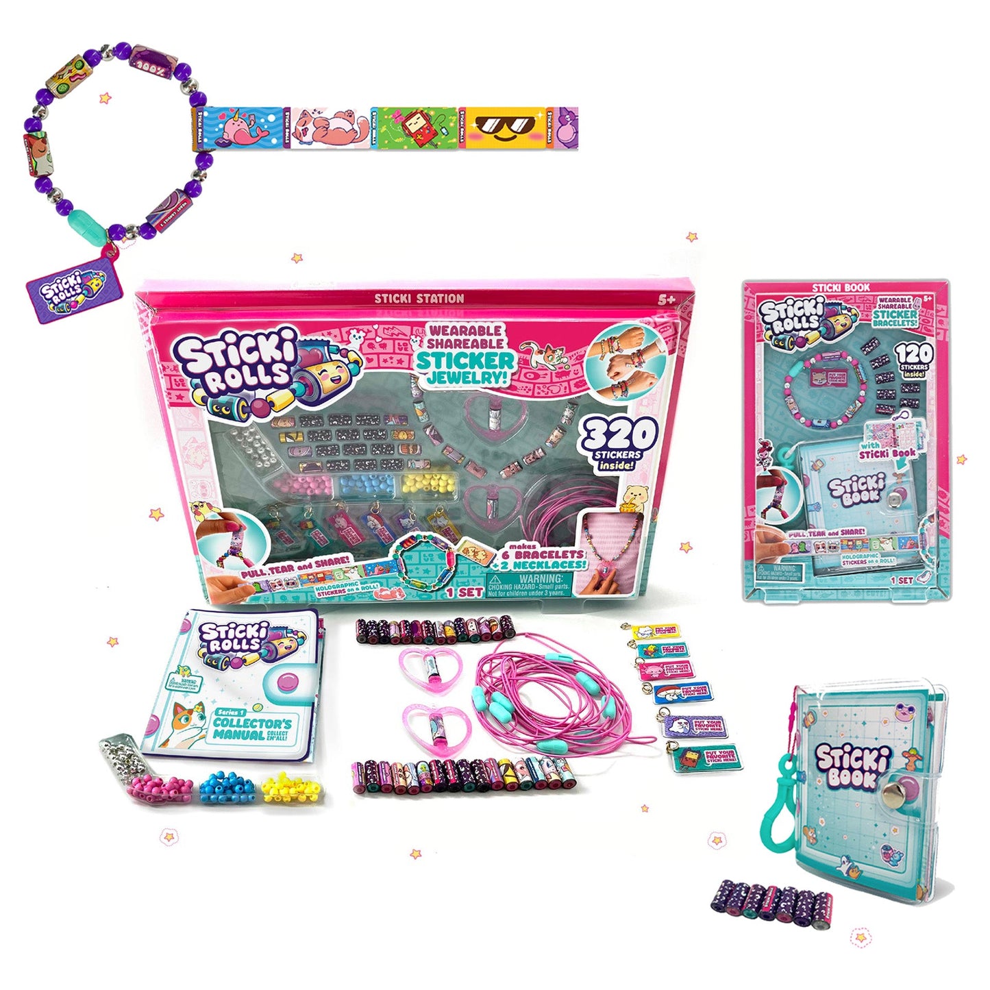 Sticki Rolls Sticki Station & Sticki Book Bundle