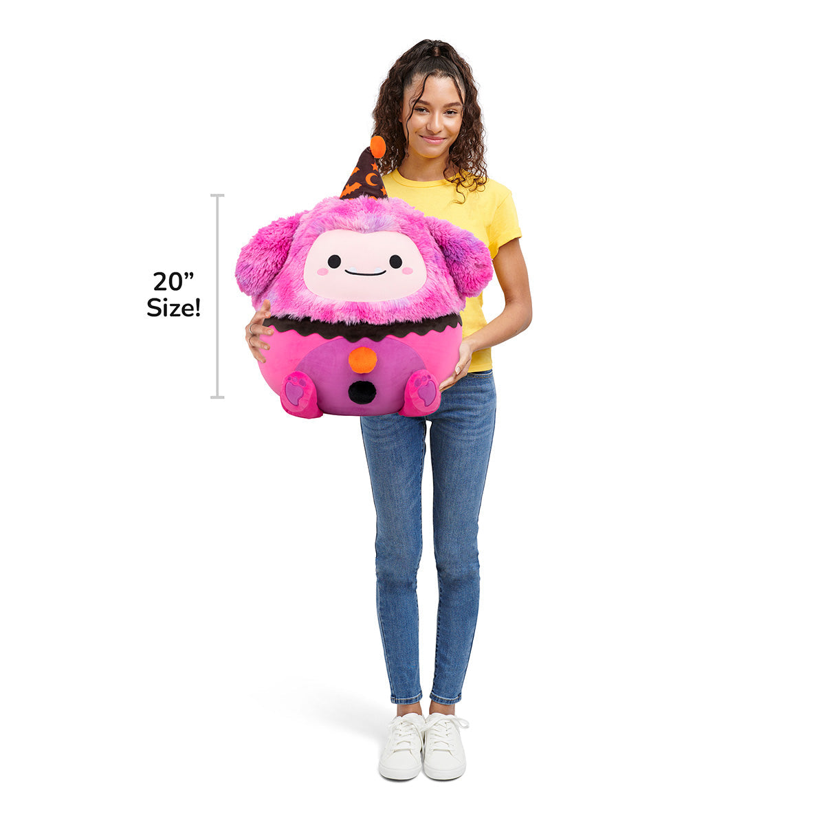 20-Inch Woxie the Magenta Bigfoot in Clown Costume