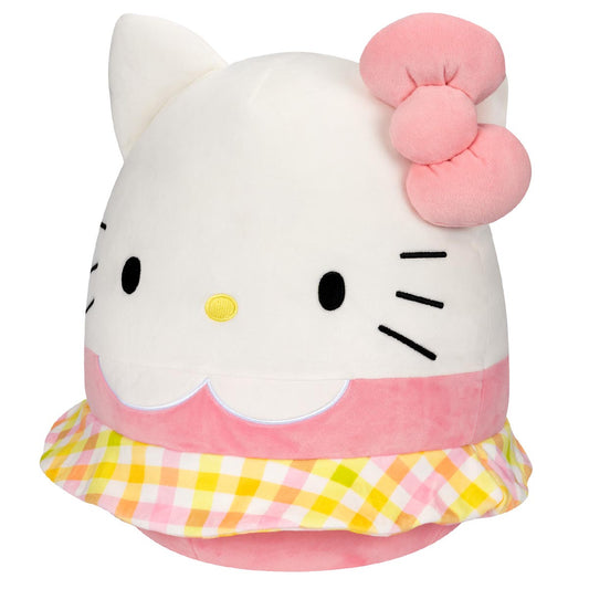 Hello Kitty and Friends 14-Inch Hello Kitty Wearing Gingham Skirt Squishmallows