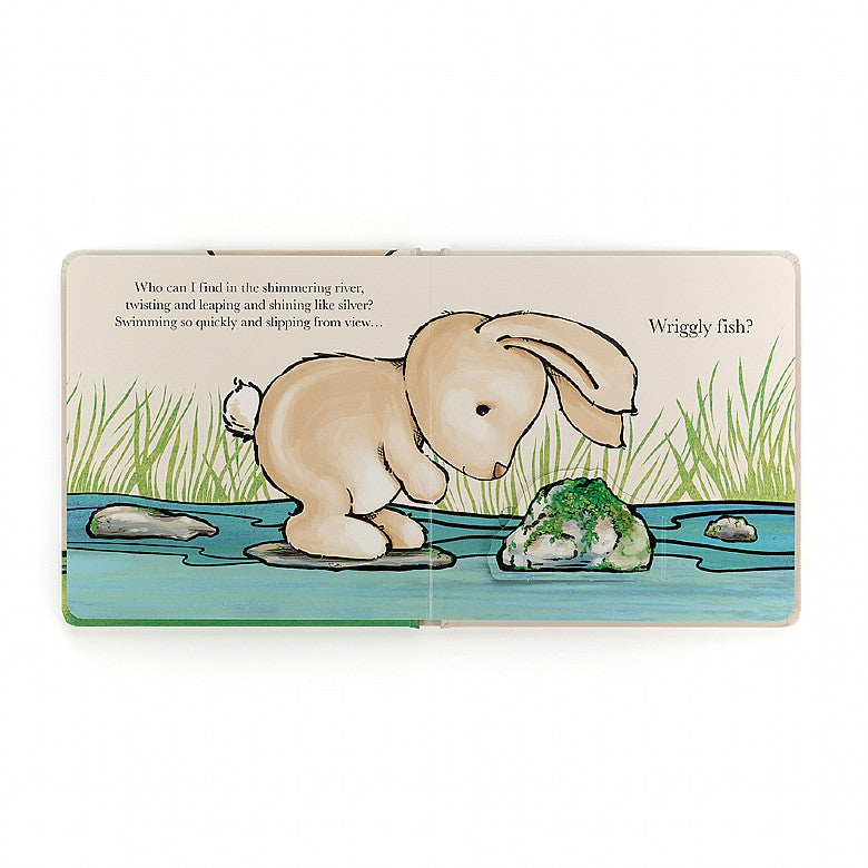 Jellycat Bashful Oatmeal Bunny Small and Who Can I Find Book Set