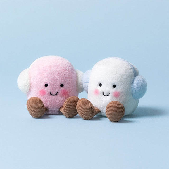 Jellycat Amuseables Toastie Pink And White Marshmallows Plush