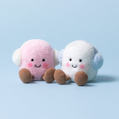 Jellycat Amuseables Toastie Pink And White Marshmallows Plush