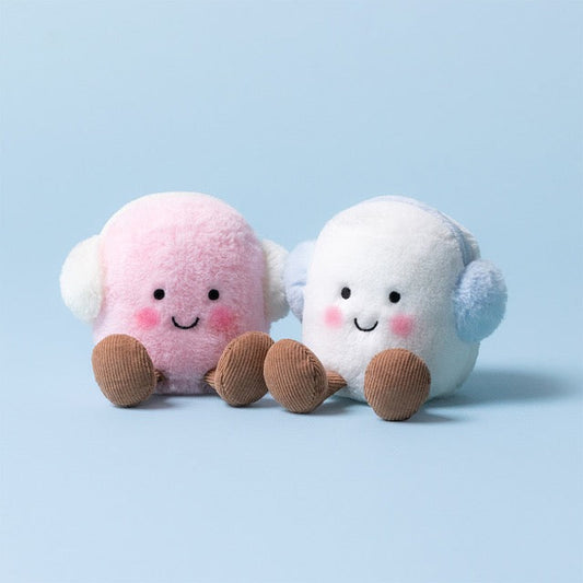 Jellycat Amuseables Toastie Pink And White Marshmallows Plush