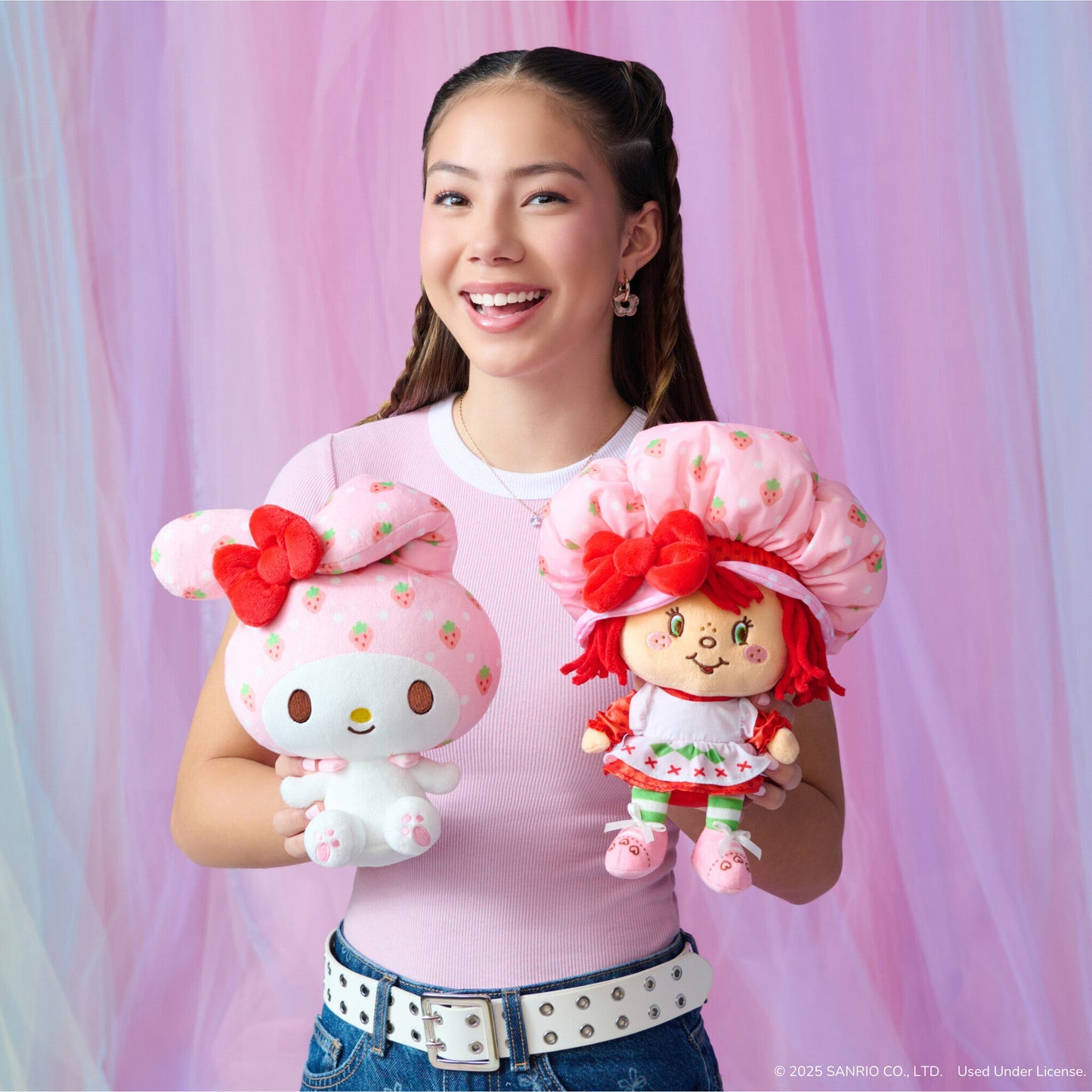 Hello Kitty and Friends 8-Inch Strawberry Shortcake x My Melody Plush 2-Pack