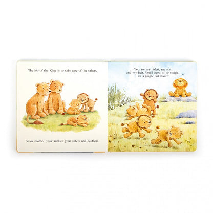 Jellycat Fuddlewuddle Lion Medium Plush and The Very Brave Lion Board Book Set