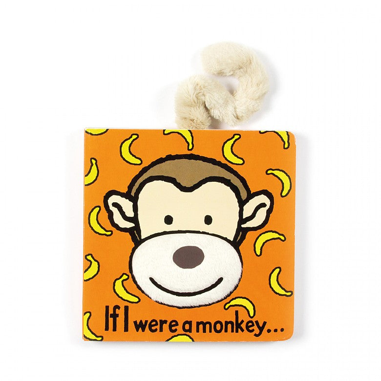 Jellycat If I Were A Monkey Book And Small Bashful Monkey Plush Set