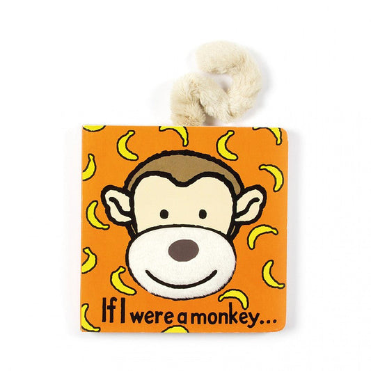 Jellycat If I Were A Monkey Book And Small Bashful Monkey Plush Set
