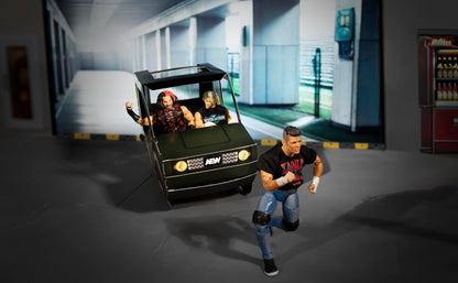 AEW Golf Cart 3-Pack & Orange Cassidy Figure Bundle