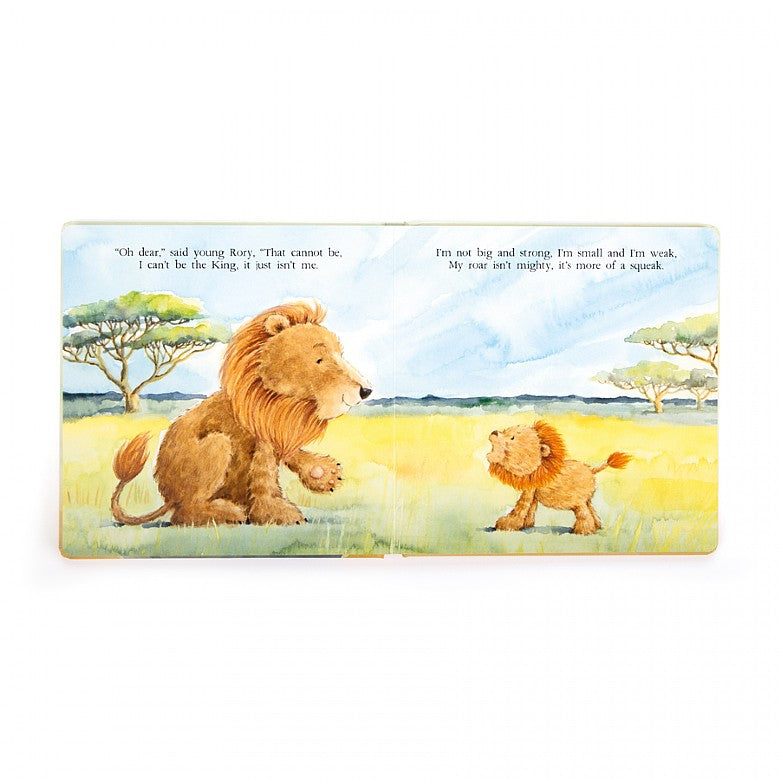 Jellycat Fuddlewuddle Lion Medium Plush and The Very Brave Lion Board Book Set