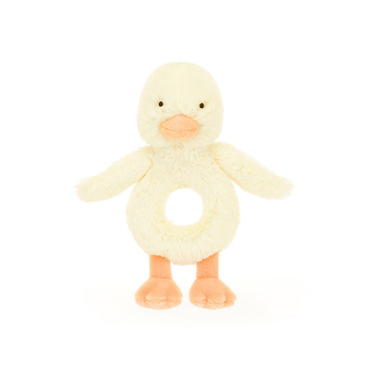 Jellycat Bashful Duck Ring Rattle