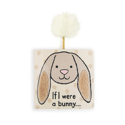 Jellycat If I were a Bunny Board Book and Small Bashful Beige Bunny Plush Set