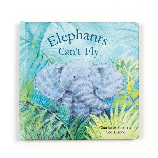 Jellycat Fuddlewuddle Elephant Plush and Elephants Can't Fly Book Set