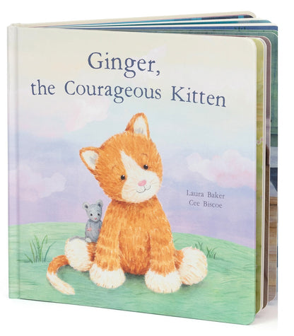 Jellycat Fuddlewuddle Ginger Cat and Ginger, the Courageous Kitten Book Set