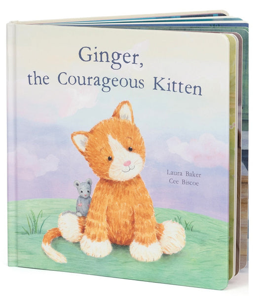 Jellycat Fuddlewuddle Ginger Cat and Ginger, the Courageous Kitten Book Set