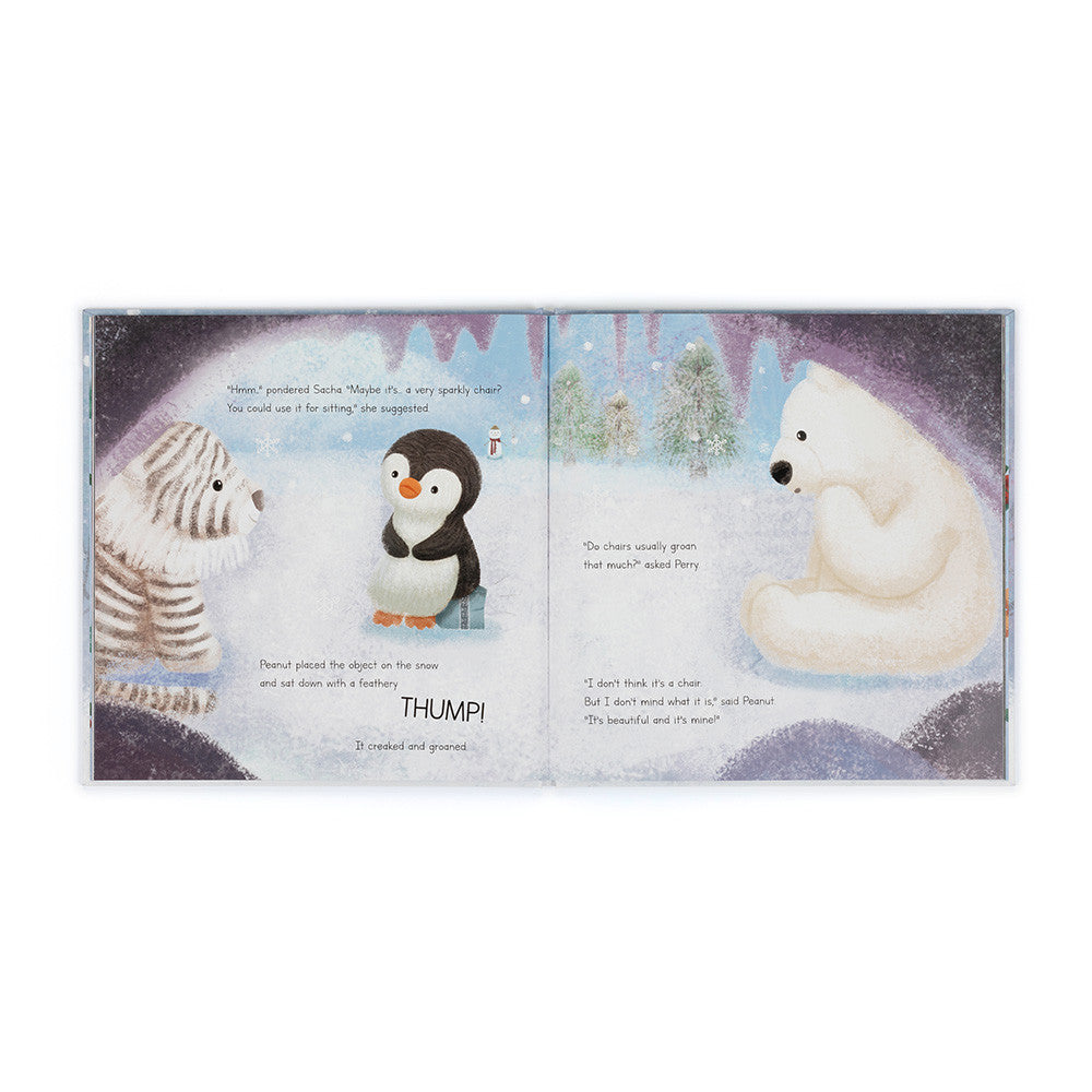 Jellycat Peanut Penguin’s Perfect Present Book And Peanut Penguin Medium Plush Set
