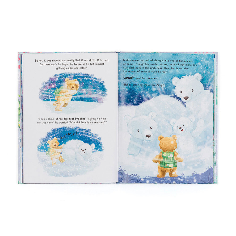 Jellycat Bartholomew Bear And The Snow Giants Book And Bartholomew Bear Medium Plush Set