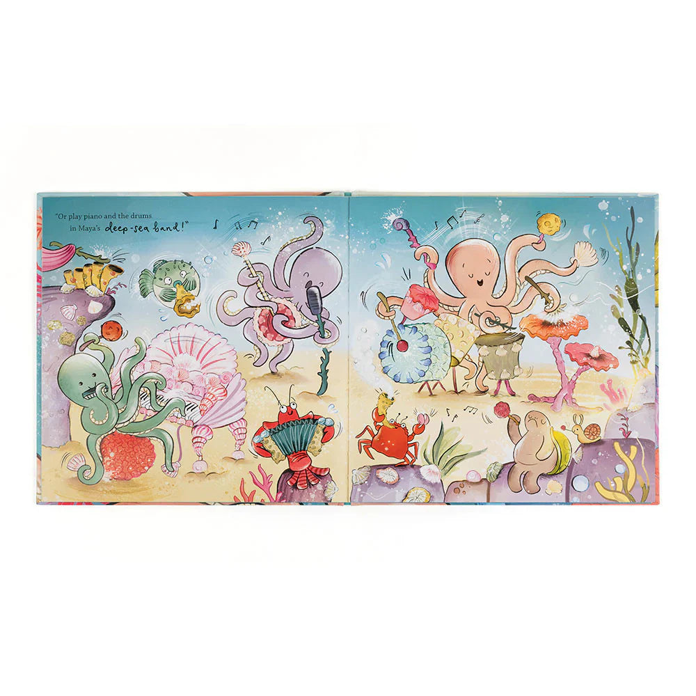 Jellycat Odell’s Amazing Arms Book and Odell Octopus Little Plush Set