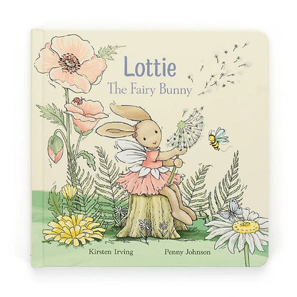 Jellycat Lottie The Fairy Bunny Plush and Lottie the Fairy Bunny Board Book Set
