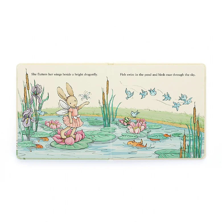 Jellycat Lottie The Fairy Bunny Plush and Lottie the Fairy Bunny Board Book Set