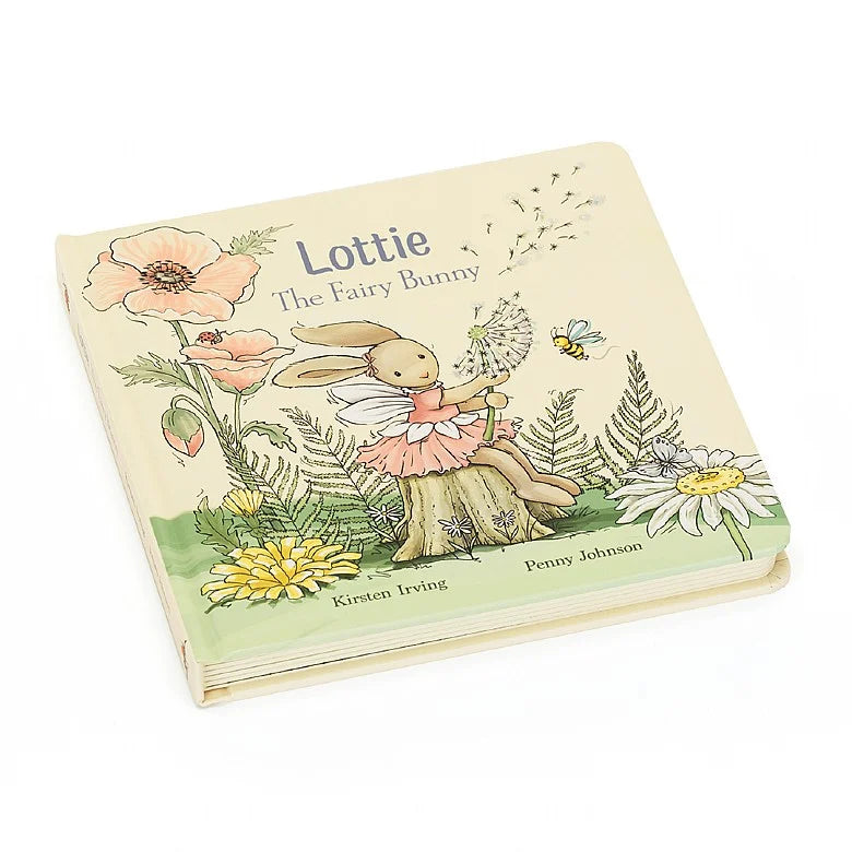 Jellycat Lottie The Fairy Bunny Plush and Lottie the Fairy Bunny Board Book Set