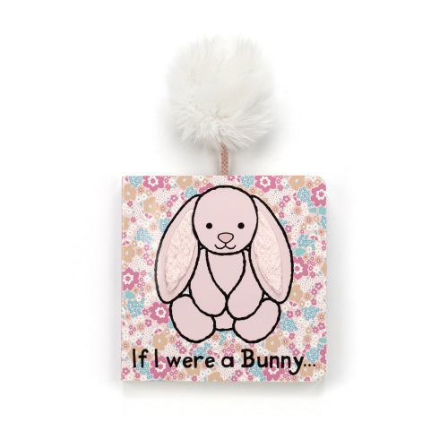 Jellycat If I were a Bunny Board Book and Small Bashful Blush Bunny Plush Set