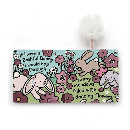 Jellycat If I were a Bunny Board Book and Small Bashful Blush Bunny Plush Set