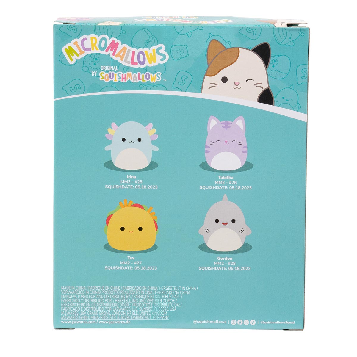 Micromallows 4-Pack - Gordon Shark, Tex Taco, Tabitha Cat, Irina Axolotl