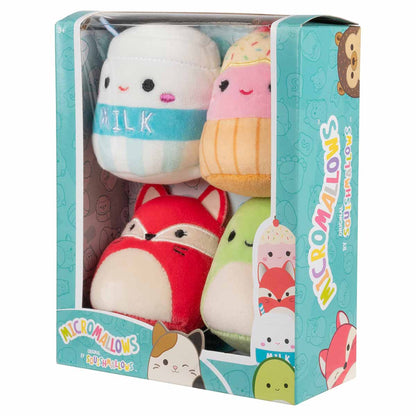 Micromallows 4-Pack - Fifi Fox, Henry Turtle, Melly Milk Carton, Clara Cupcake