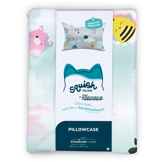 “On Cloud 9” Blue SquishPillow Pillowcase (Standard Size)