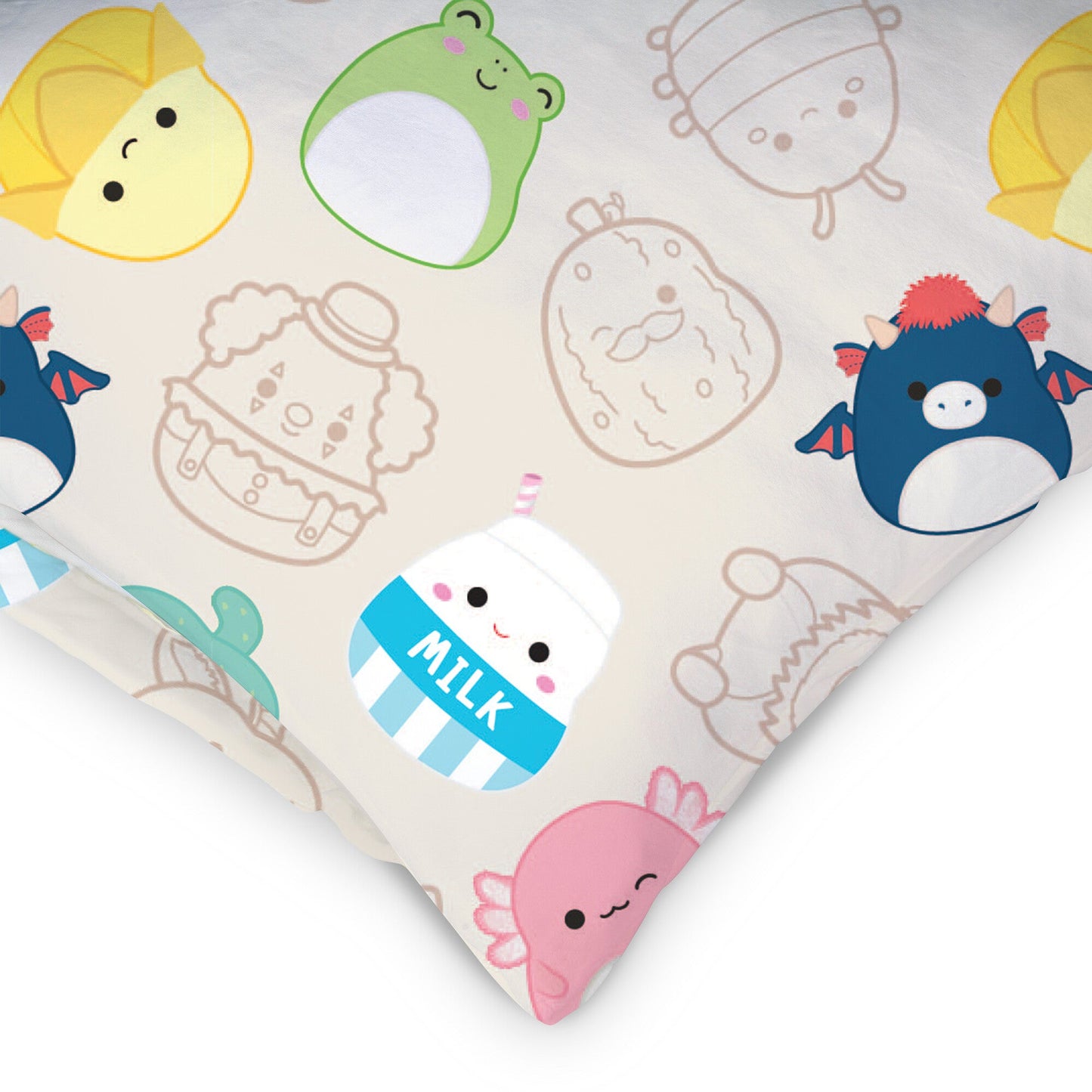 “Resties Besties” Tan SquishPillow Pillowcase (Standard Size)