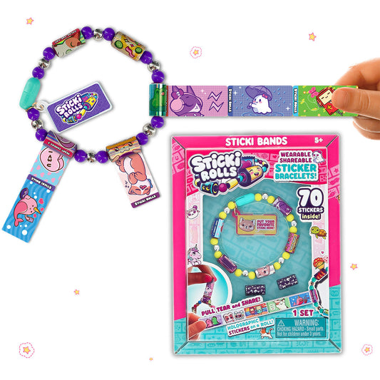 Sticki Rolls Sticki Bands - Wearable & Shareable Sticker Bracelet