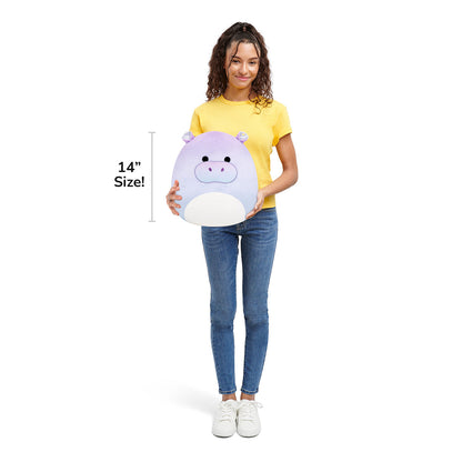 14-Inch Benedict the Purple Gradient Hippo with Sparkly Ears