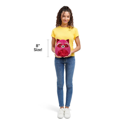 8-Inch Olivieri the Maroon Raccoon with Velvet Accents