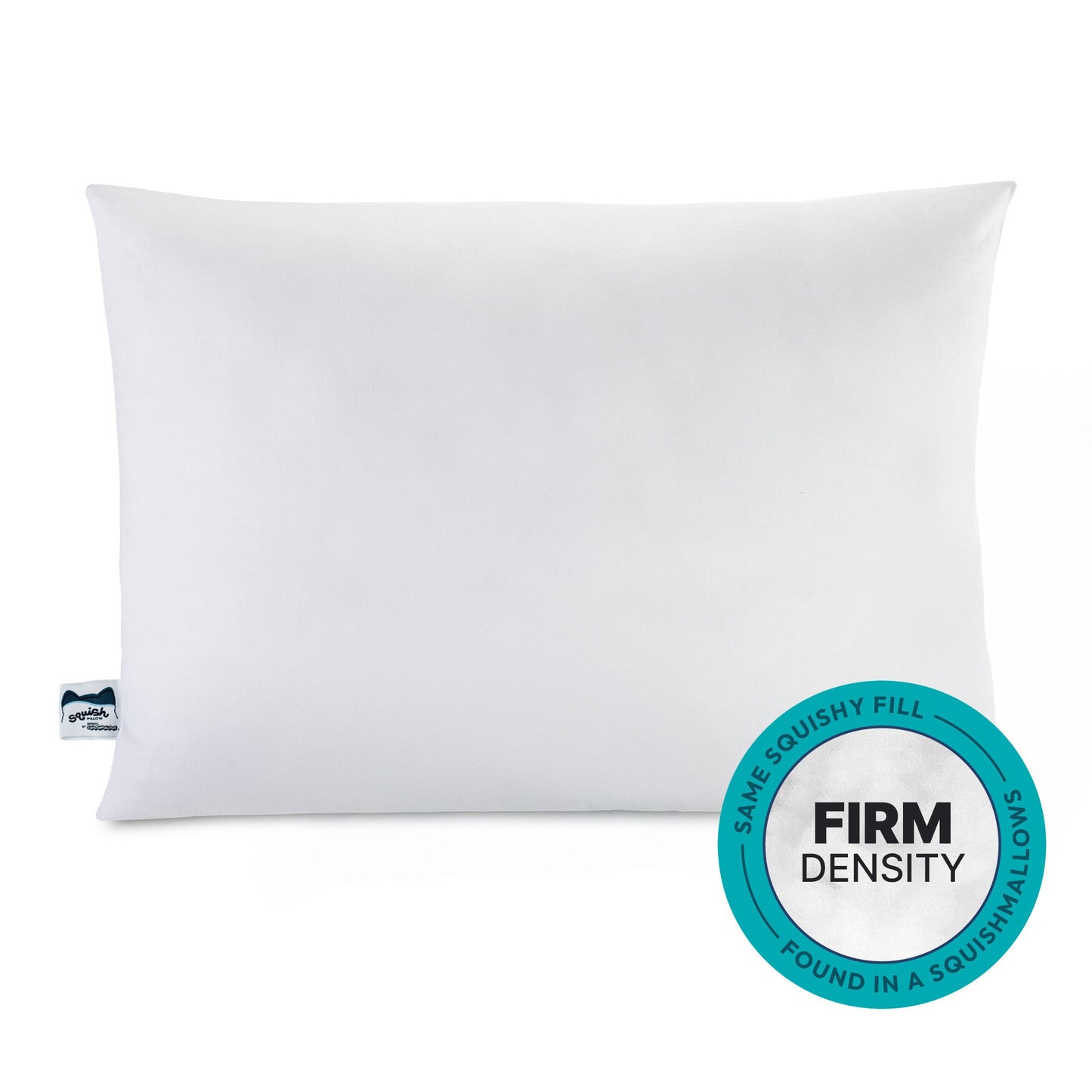 SquishPillow Firm Density Bed Pillow and Pillowcase Cover 2-Pack