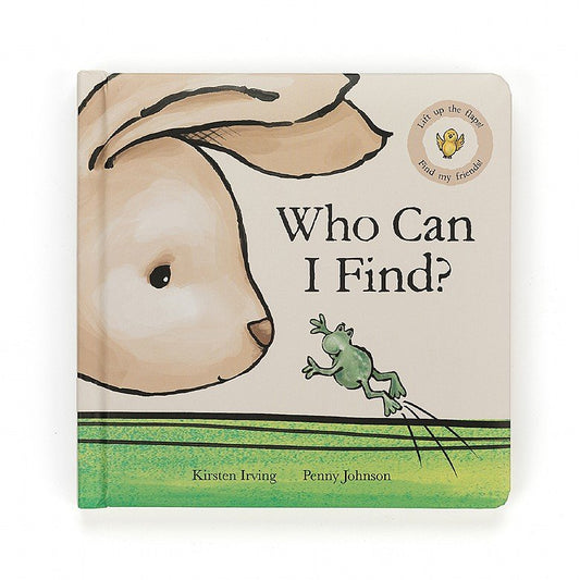 Jellycat Bashful Oatmeal Bunny Small and Who Can I Find Book Set